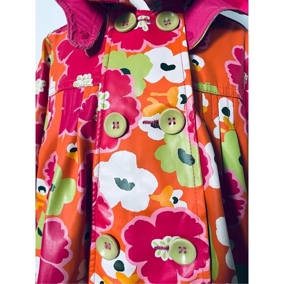 Catimini Toddler Girls 3 Removable Hooded Raincoat Jacket - Picture 9 of 12